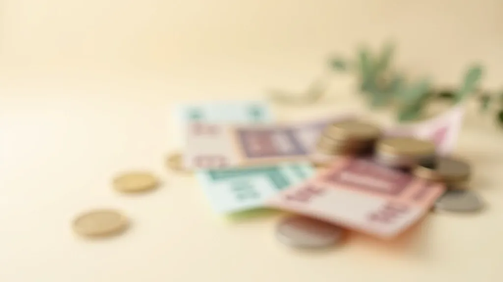 Papīra nauda un monētas sakārtoti uz virsmas, finanšu koncepcija un uzkrājumi